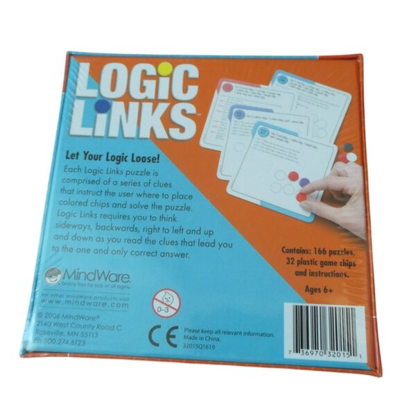 MindWare- Logic Links Puzzle Game-NWT - Picture 3 of 4
